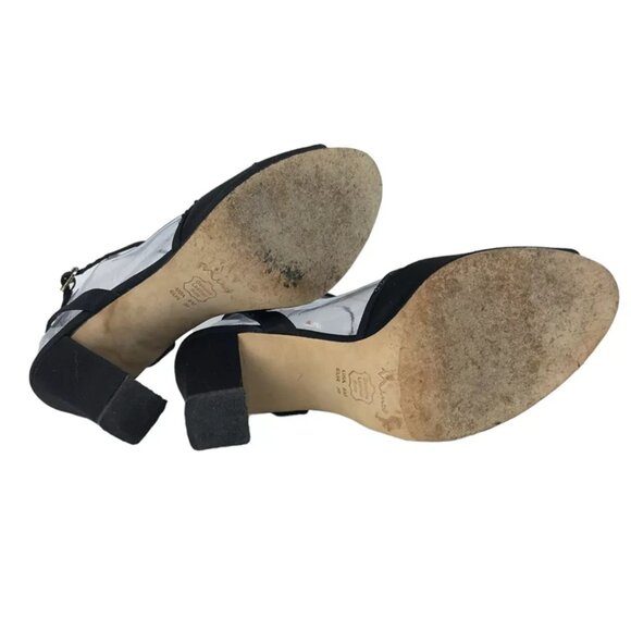 Nina Womens Black Firenze LS Luster Adjustable Block‎ Slingback Heel Size US 8M - Picture 7 of 10